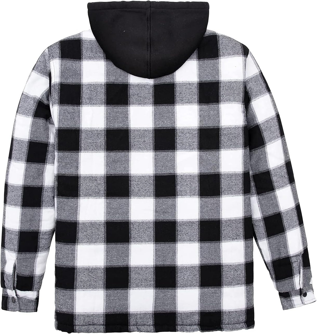 ThCreasa Men's Flannel Jacket - Quilted Lined Plaid Design with Hood | Stylish & Warm