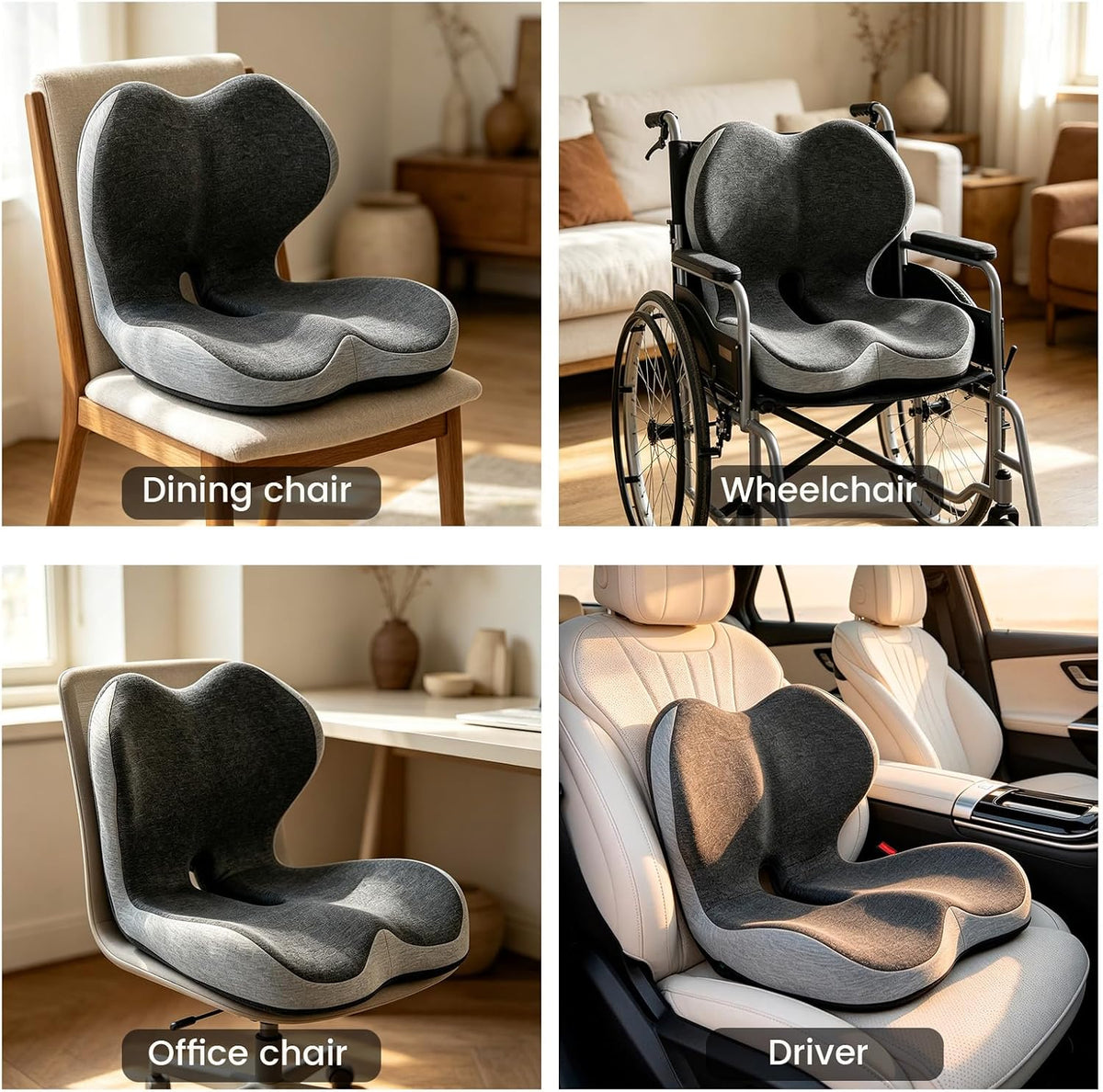 Car Seat Cushion For Long Driving，Office Chair Cushions For Back And Butt
