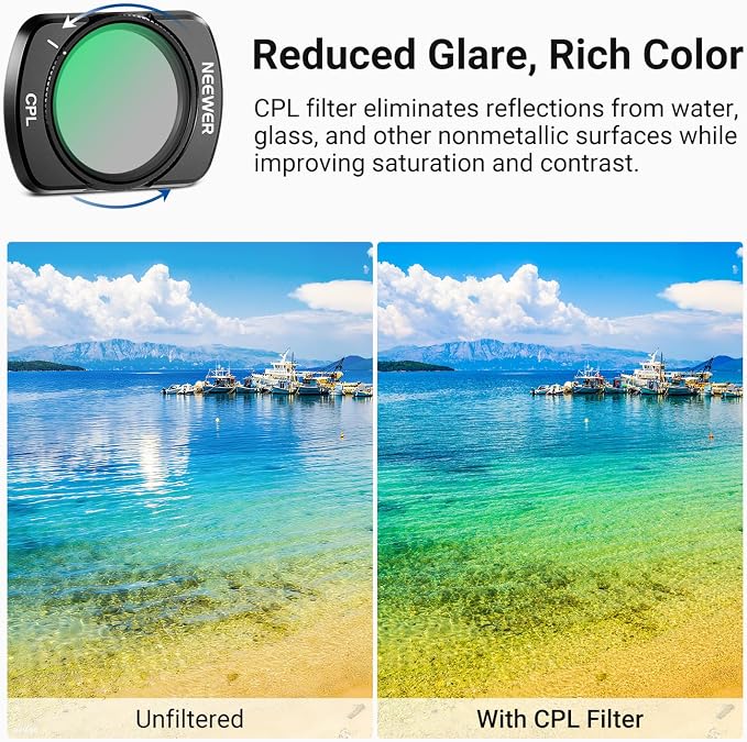 NEEWER Magnetic ND & CPL Filter Set Compatible