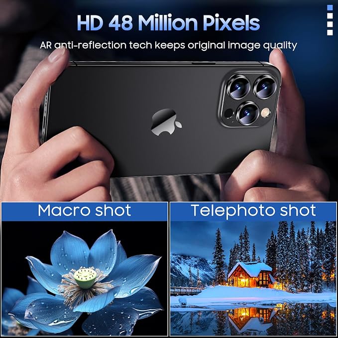 Uyiton Compatible with iPhone 15 Pro/iPhone 15 Pro Max Camera Lens Protector