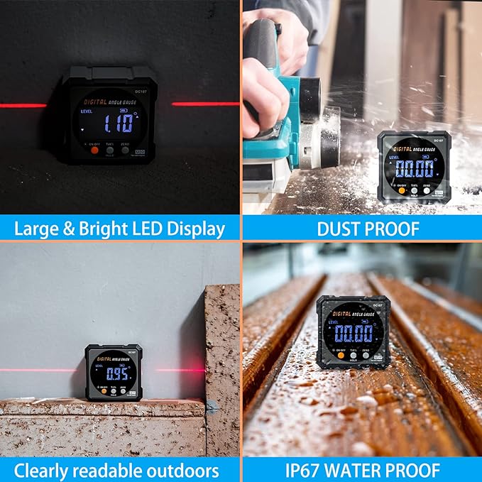 Digital Angle Finder with Electronic Laser