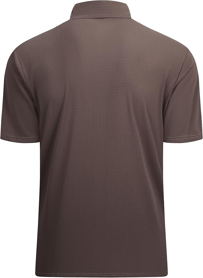 Alex Vando Mens Golf Shirt Moisture Wicking Quick-Dry Short Sleeve Casual Polo Shirts for Men
