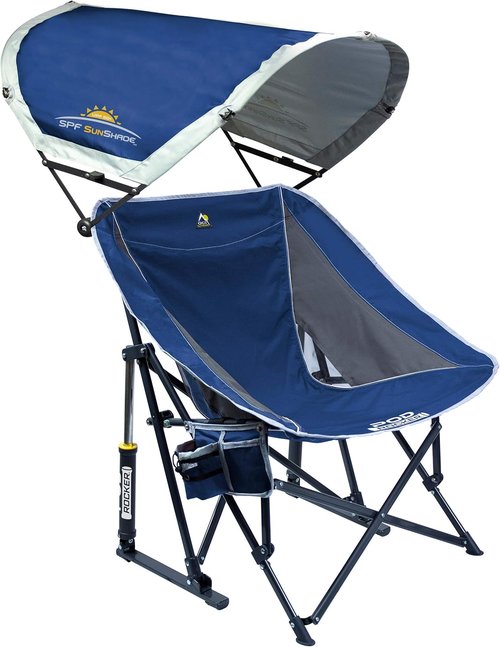 GCI Outdoor Pod Rocker - Comfortable Outdoor Rocking Chair with SunShade Canopy | Perfect for Relaxation