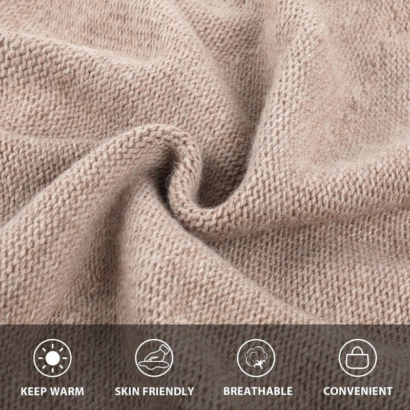 Slouchy Knit Beanie Hats for Women Winter Warm Cashmere Knitted Wool Hats Soft Ski Cap Ladies Beanies Chemo Hat (Small, Dark Gray)