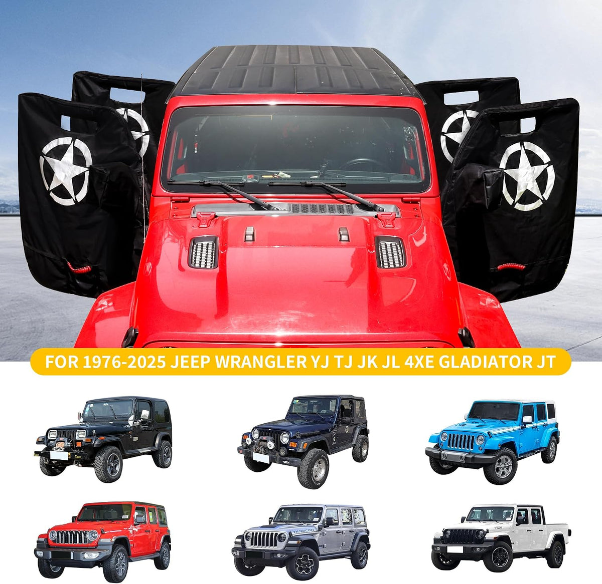 Door Storage Bags for 1976-2026 Jeep Wrangler JK JL 4XE Gladiator JT