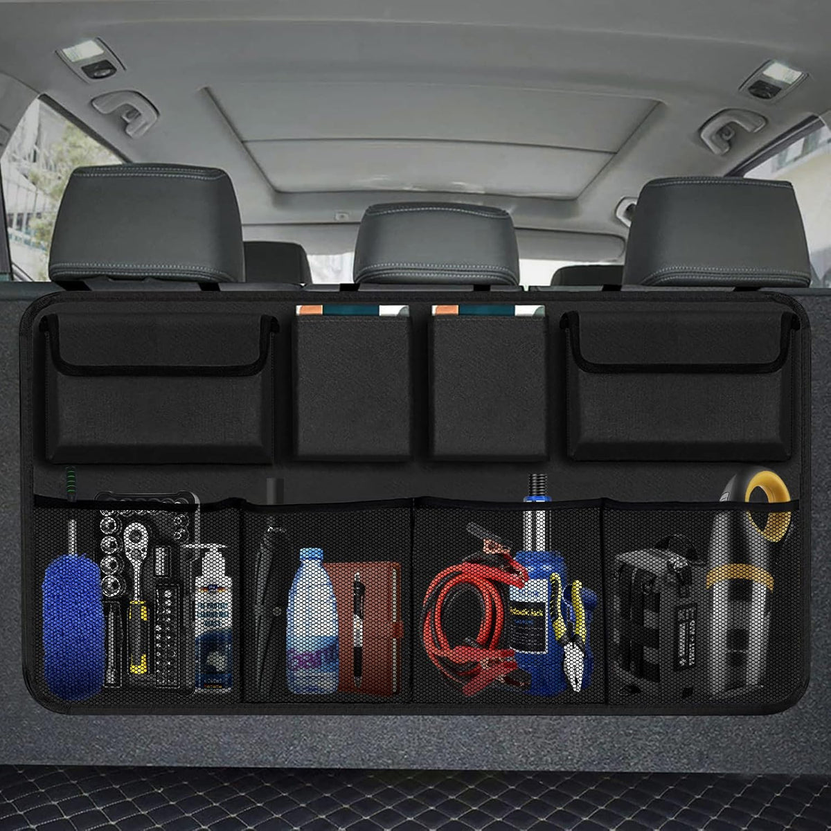 AOPHY Car Trunk Organizer, Large Capacity Car Organizers and Storage with 8 Pockets, Waterproof Backseat Hanging Organizer for SUV, Truck, MPV, Interior Accessories for Men and Women