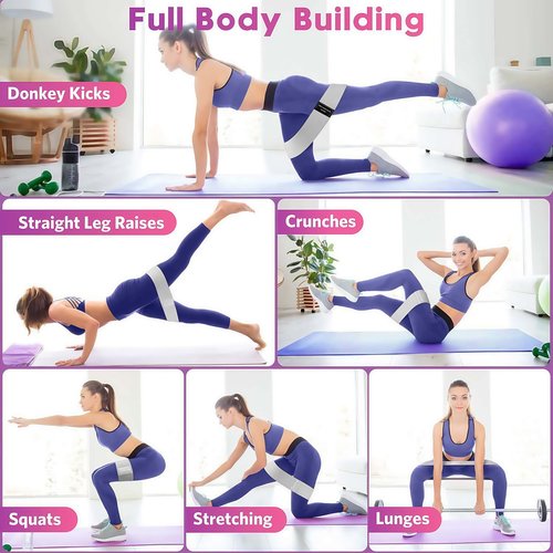 CroyVine Pull Up Bands Resistance Bands Set for Working Out,8 PC Long Exercise Bands & Fabric Booty Bands for Training Hip Thigh Glute Fitness,Home Workouts,Physical Therapy for Men Women