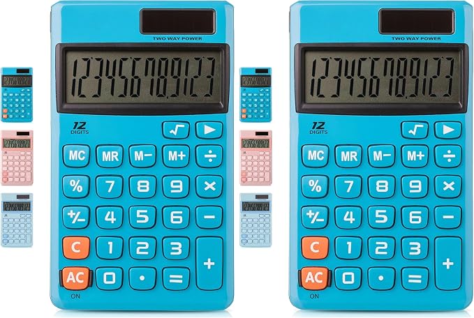 Mr. Pen- Standard Function Calculator, 12 Digits, Solar Calculator, Basic