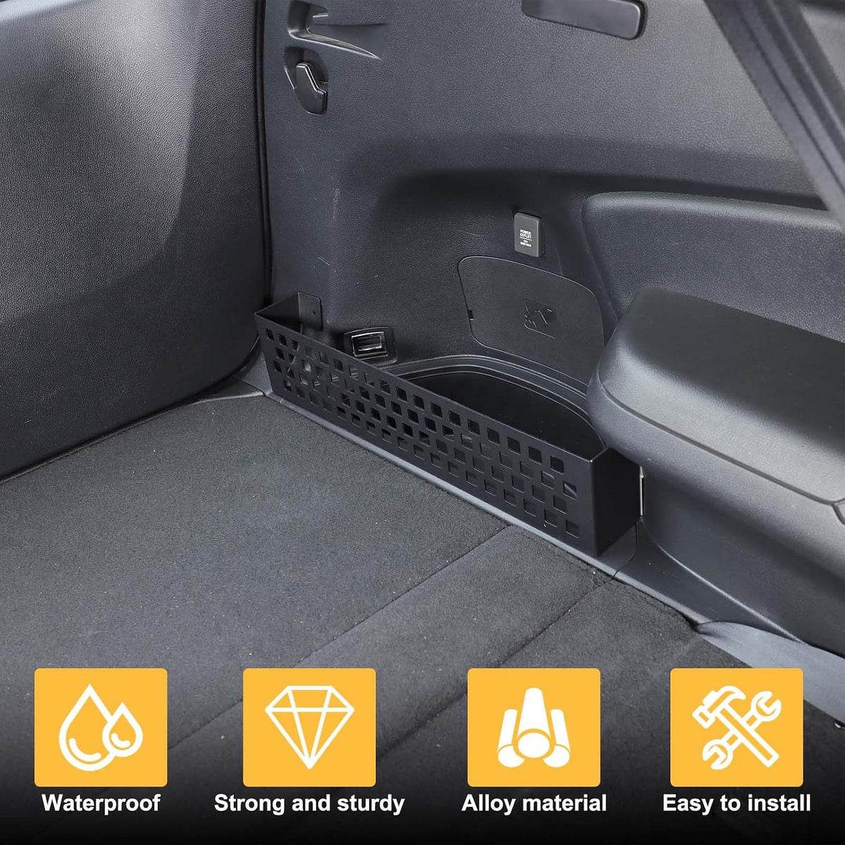 Trunk Modular Storage Panel Cargo Rack Compatible with Honda Pilot 2016-2022, Trunk Side Organizer Shelf Storage Backet Accessories Aluminum Alloy (Left Side)