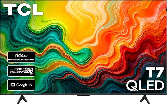 TCL 65" T7 4K QLED Google TV with 144Hz Gaming (65T7) | Smooth Motion for Sports & Gaming