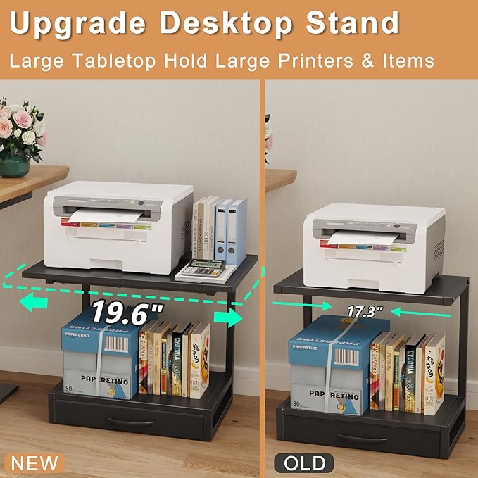 YAOHUOO 2-Tier Desktop Printer Stand
