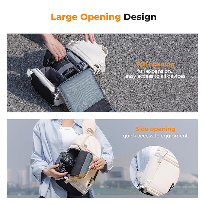 K&F CONCEPT Camera Sling Bag Crossbody Bag Camera Shoulder Backpack