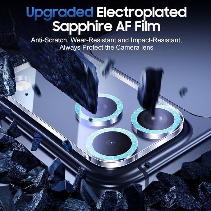 UniqueMe Compatible for 3 Pack iPhone 17 Pro Max Camera Lens Protector