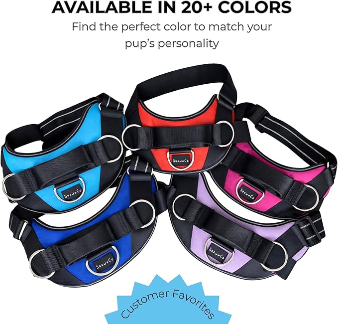 ShawnCo Essential Dog Harness, No-Pull Pet Vest with 3 Leash Clips, No Choke, Reflective, Adjustable and Padded, for Easy Walking and Training for Small, Medium and Large Dogs (USA Flag,L)