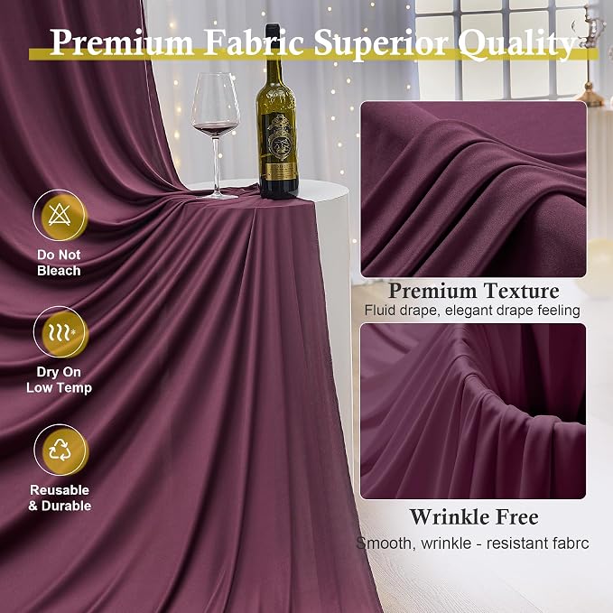50ft x 12ft Burgundy Backdrop Curtains