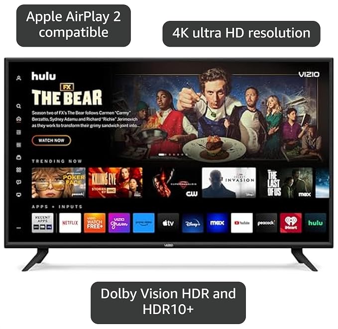 VIZIO 43-Inch V-Series 4K UHD LED Smart TV with Voice Remote, Dolby Vision, HDR10+, Alexa Compatibility, V435-J01, 2022 Model