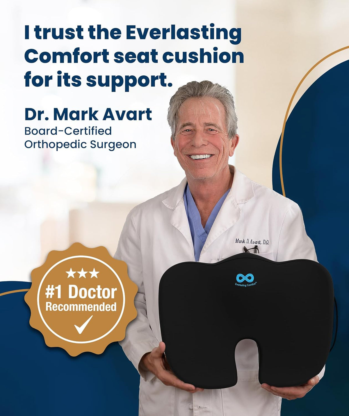 Everlasting Comfort Car Seat Cushions - Memory Foam Soft Car Cushions for Long Car Trips - Car Seat Cushions for Driving - Ergonomic Car Seats - Car Seats & Truck Seats