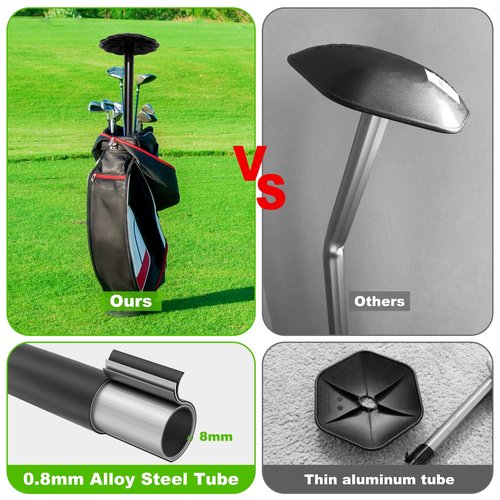 Dreamillo Golf Travel Bag Support Pole – Adjustable 27"–56" Telescopic Alloy Steel Support Rod with Protective Cap for Golf Club Travel Protection