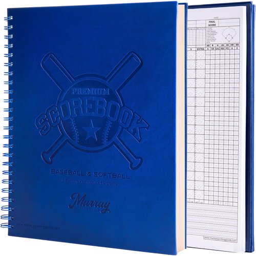 Murray Sporting Goods Premium Baseball Scorebook - 60 Games | Stats Tracker for Adult & Youth Softball
