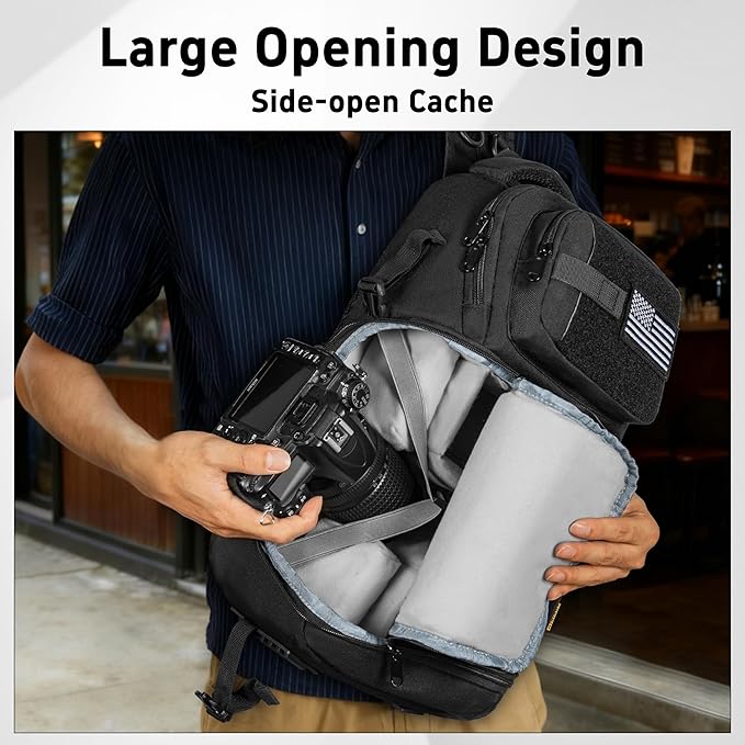 TORIBIO Camera Sling Bag Backpack, DSLR/SLR/Mirrorless Camera Bag