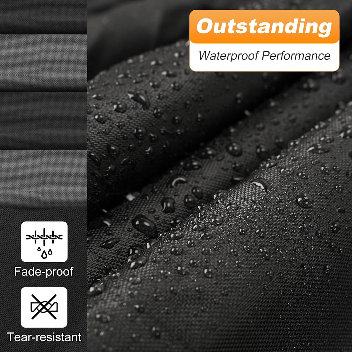 QUNSUNUS Waterproof Truck Cover for Chevrolet C/K 1500/2500/3500 1988-1999, Outdoor Truck Cover with Zipper, Full Exterior Car Covers for Automobiles All Weather with Wind, Sun, UV and Dust Protection