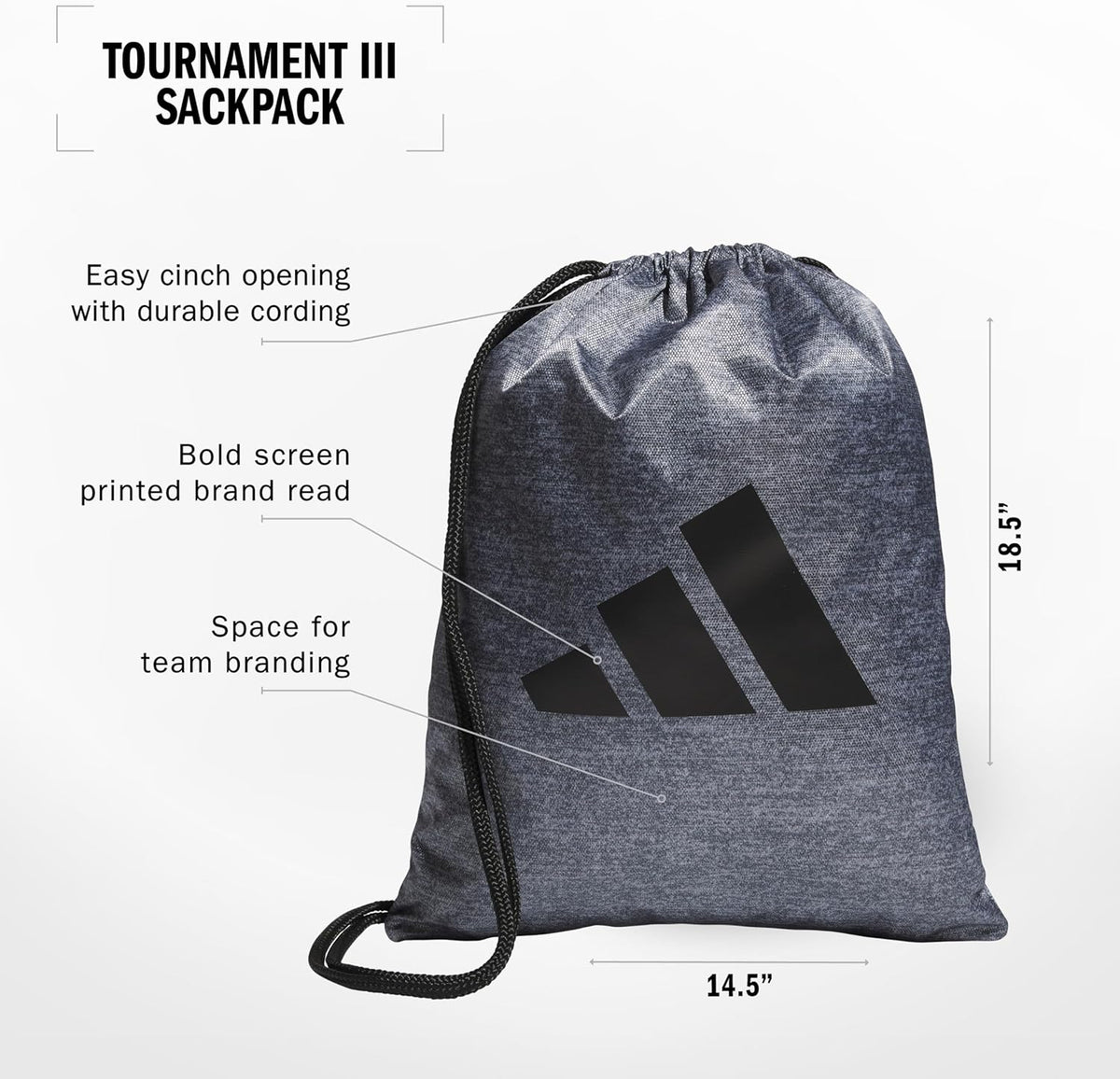Tournament 3.0 Sackpack - Lightweight Drawstring Backpack for Easy Carrying | Versatile Design