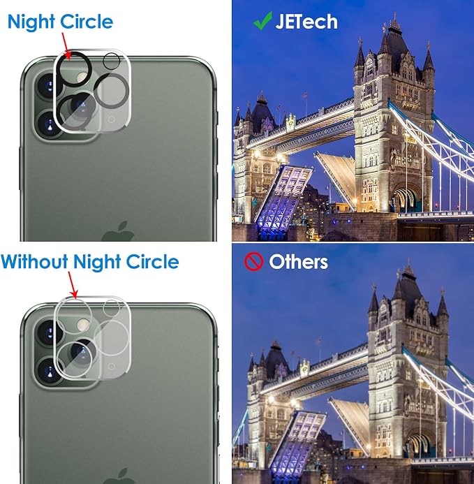 JETech Camera Lens Protector for iPhone 11 Pro Max 6.5-Inch and iPhone 11 Pro