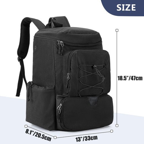 Goburos Pickleball Paddle Backpack for 4 Rackets with Fence Hook, Pickleball Equipment Bag with Shoe Compartment for Men Women, Black