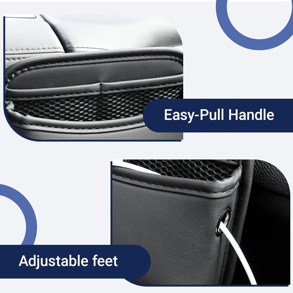 Car Side Phone Pocket Organizer, PU Leather Car Console Organizer Pocket, Multifunctional Console Side Organizer Bag Suitable for Storing Mobile Phones Keys and Wallets