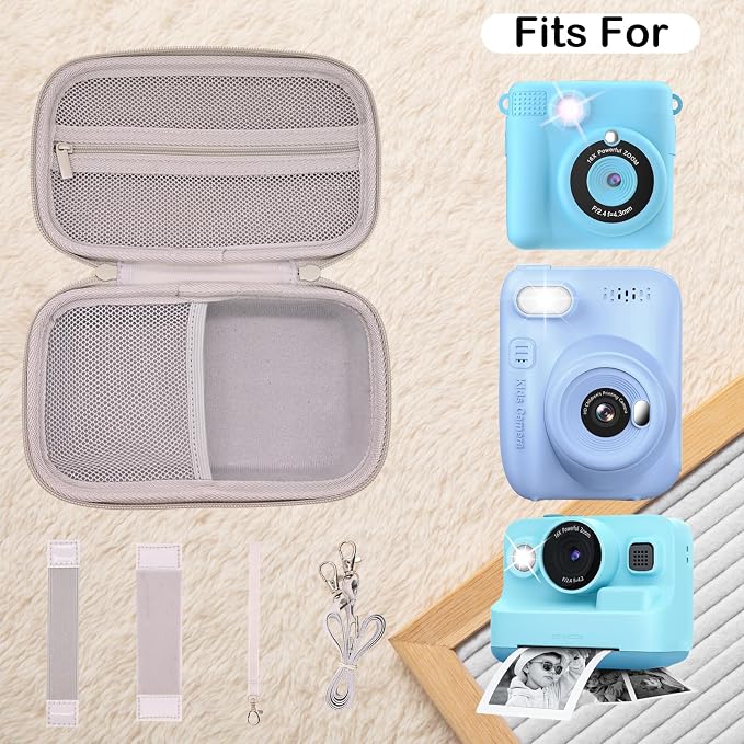 Instant Print Film Camera Case for Kid Cameras & Digital Video Camera, Hard