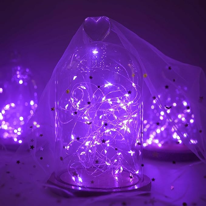 15 Pack 30 LED Micro Starry String Lights Battery Operated(Included),Fairy Waterproof Silver Wire Lights,for DIY Party Garden Wedding Table Indoor&Outdoor Decorations