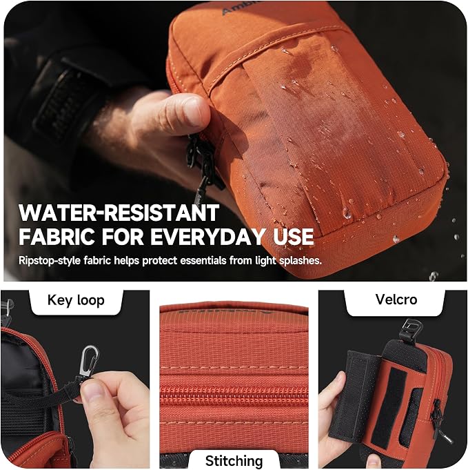 AMBITFUL Compact Sports Camera Bag, Shoulder Strap Storage Case, 3.94 x 1.57 x