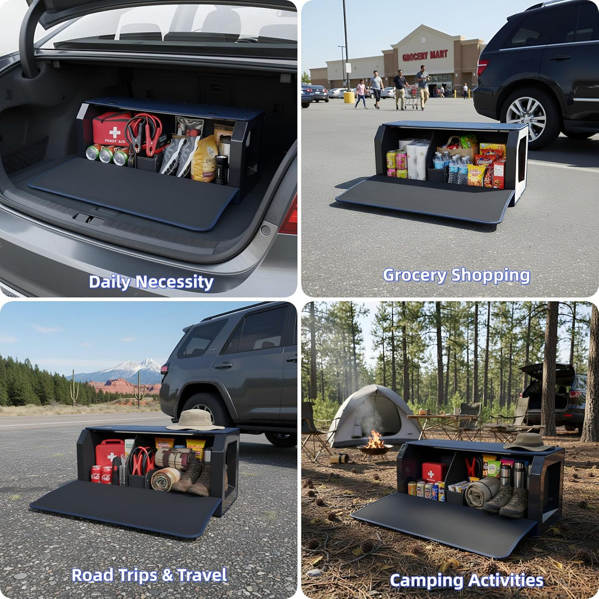 Leather Trunk Organizer for SUV, Car Trunk Organizers and Storage