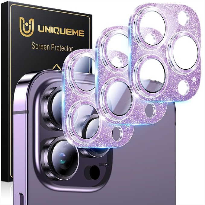 UniqueMe 3 Packs Compatible for iPhone 14 Pro Max/iPhone 14 Pro Camera Lens