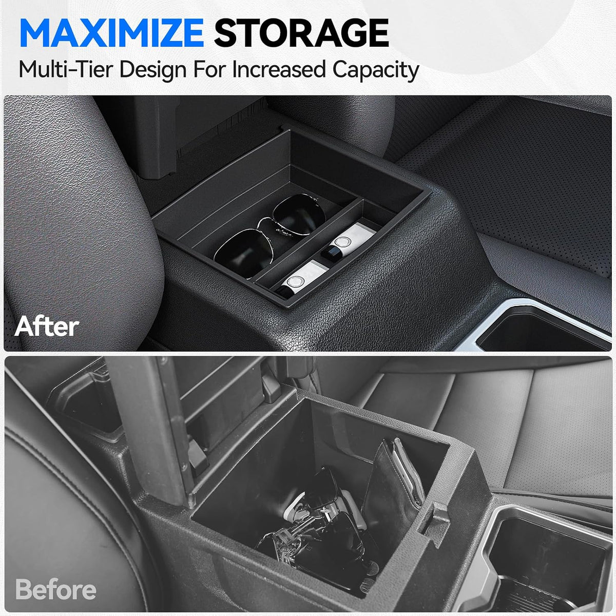 ELECFRESH Center Console Organizer for 2024-2026 Toyota Tacoma Accessories