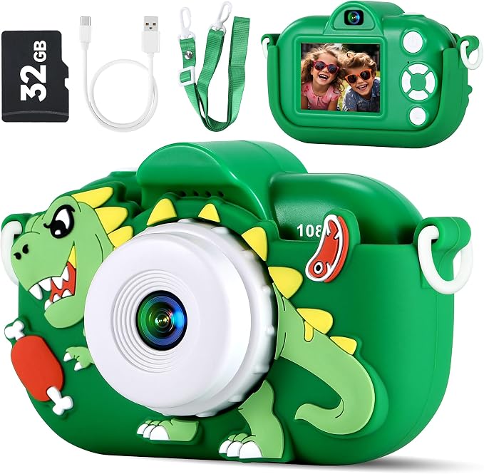 Kids Camera Boys Toys for 3 4 5 6 7 8 9 Years Old Boys, 48MP Dual Lens Kids