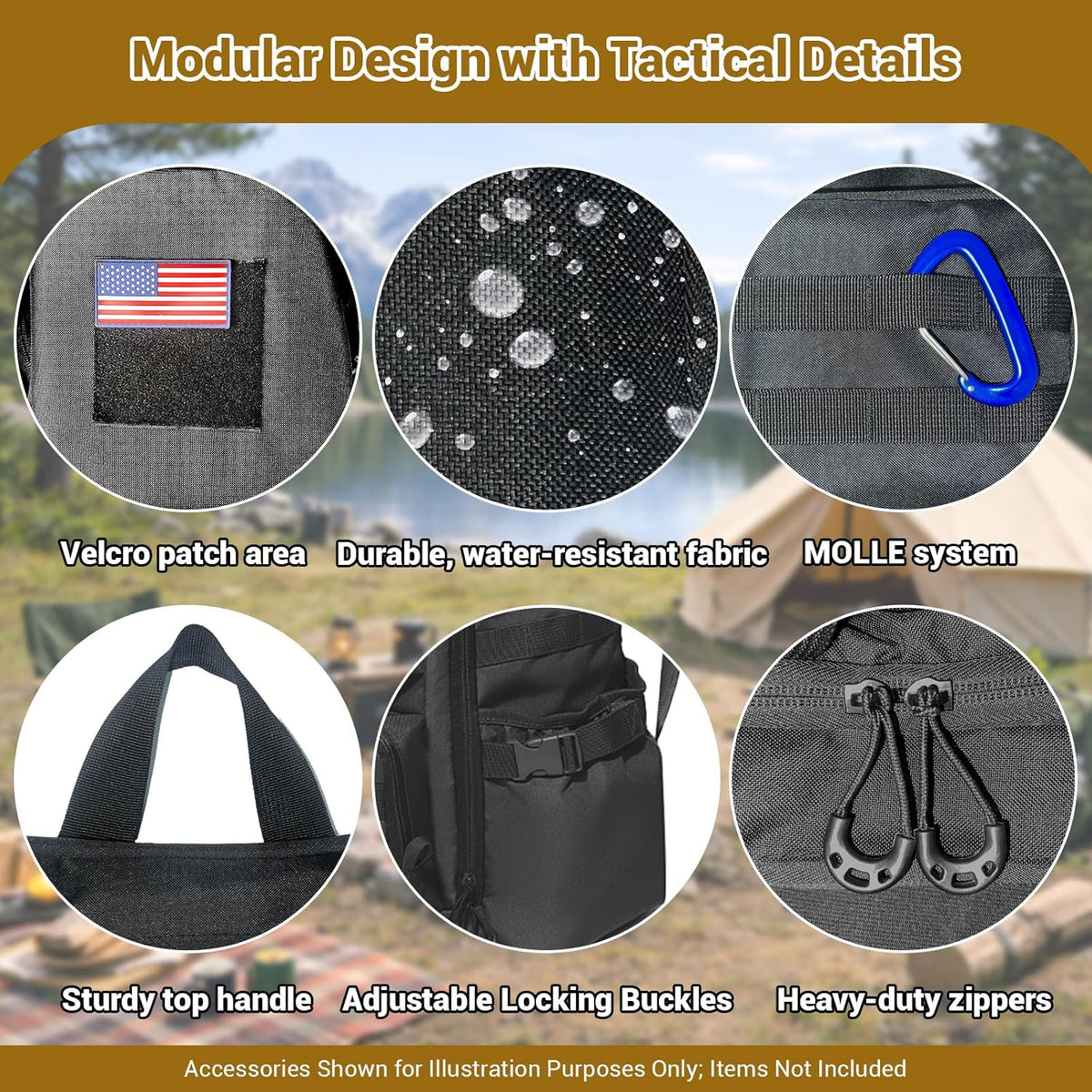 kokkoya 40l Slim Tactical Backpack with Laptop Compartment Molle System Webbing Lightweight Bag for Men Travel Hiking Camping Everyday Carry 17 inch Laptop Black