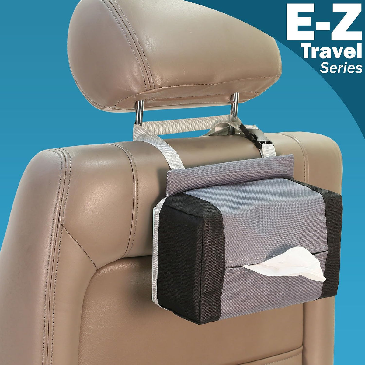 FH Group E-Z Travel Napkin Tissue Dispenser Holder fits Most Cars, SUVs, Trucks, and Vans Red