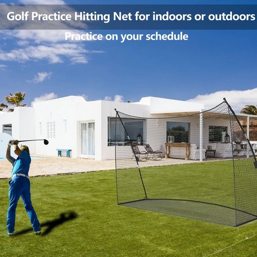 10x7 FT Golf Practice Net, Golf Hitting Nets for Backyard, Includes Carry Bag, Portable Training Golfs Equipmet Perfect for Swing and Chipping