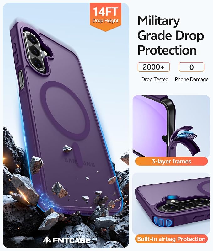 FNTASE for Galaxy A17/A16 5G Phone Case: for Samsung A17 Cases Matte