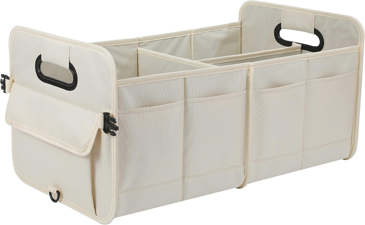 AOKJOY Car Trunk Organizer - Collapsible Multi Compartment Storage with Adjustable Straps for SUV