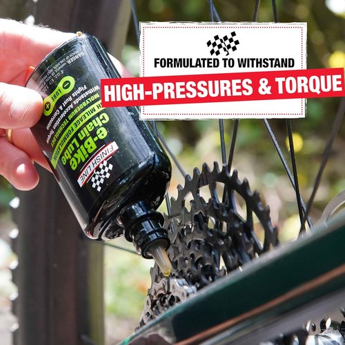 Finish Line E-Bike Chain Lube - Durable Lubrication with Rust Protection for High-Torque Riding