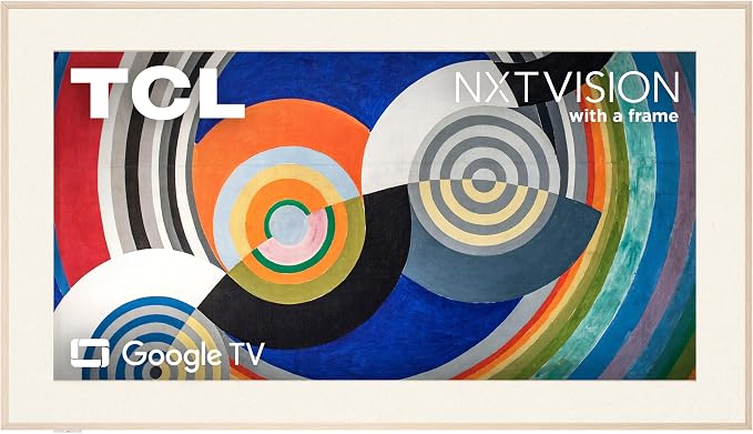 TCL 85 Inch Class NXTVISION Series Picture Frame Art TV | 85A300W, Latest Model | QLED 4K HDR Smart Google TV | 120HZ Dolby Atmos Audio | Alexa Google Apple Streaming Television | Easy Install