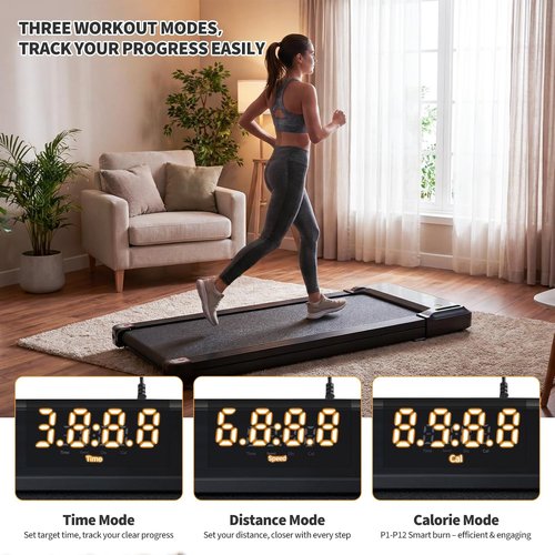 NEWBULIG Under Desk Treadmill - Portable Electric Walking Pad with Remote Control | Compact & Quiet Fitness Machine