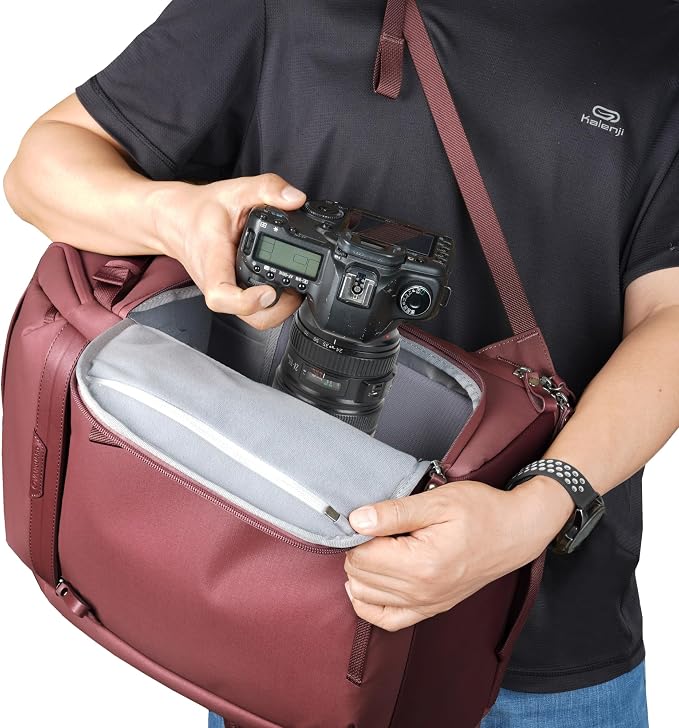 VANGUARD VEO Metro B20L Camera & Everyday Backpack – Fits 70–200mm Attached