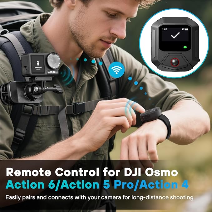 GPS Remote Control for DJI Osmo Action 6/Action 5 Pro/Action 4, GPS Wireless
