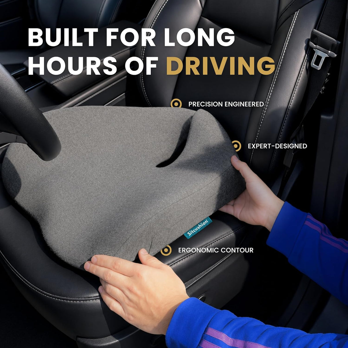 Driver Seat Cushion for Car, Tailbone Pain Relief Car Pillow and Seat Pad