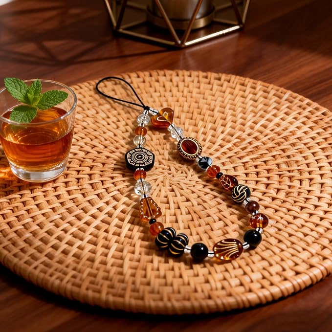 Cute Beaded Camera Wrist Strap for Phone, Digital Camera Charm Lanyard