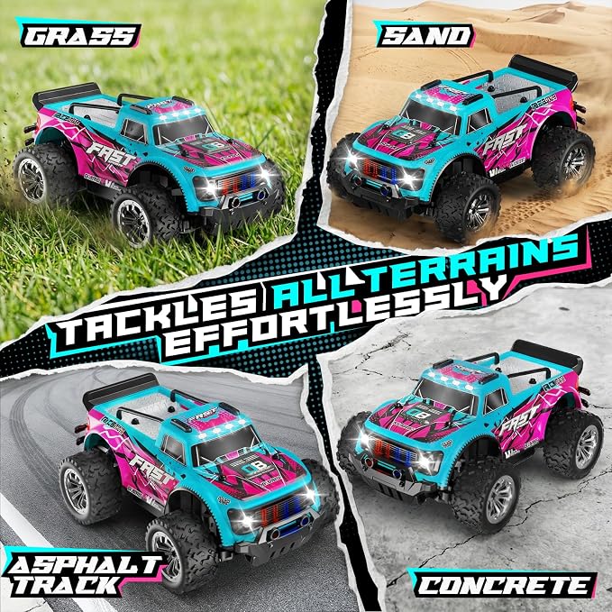 Remote Control Car, 2WD Off-Road RC Cars, 20 KM/H All-Terrain Rc Truck