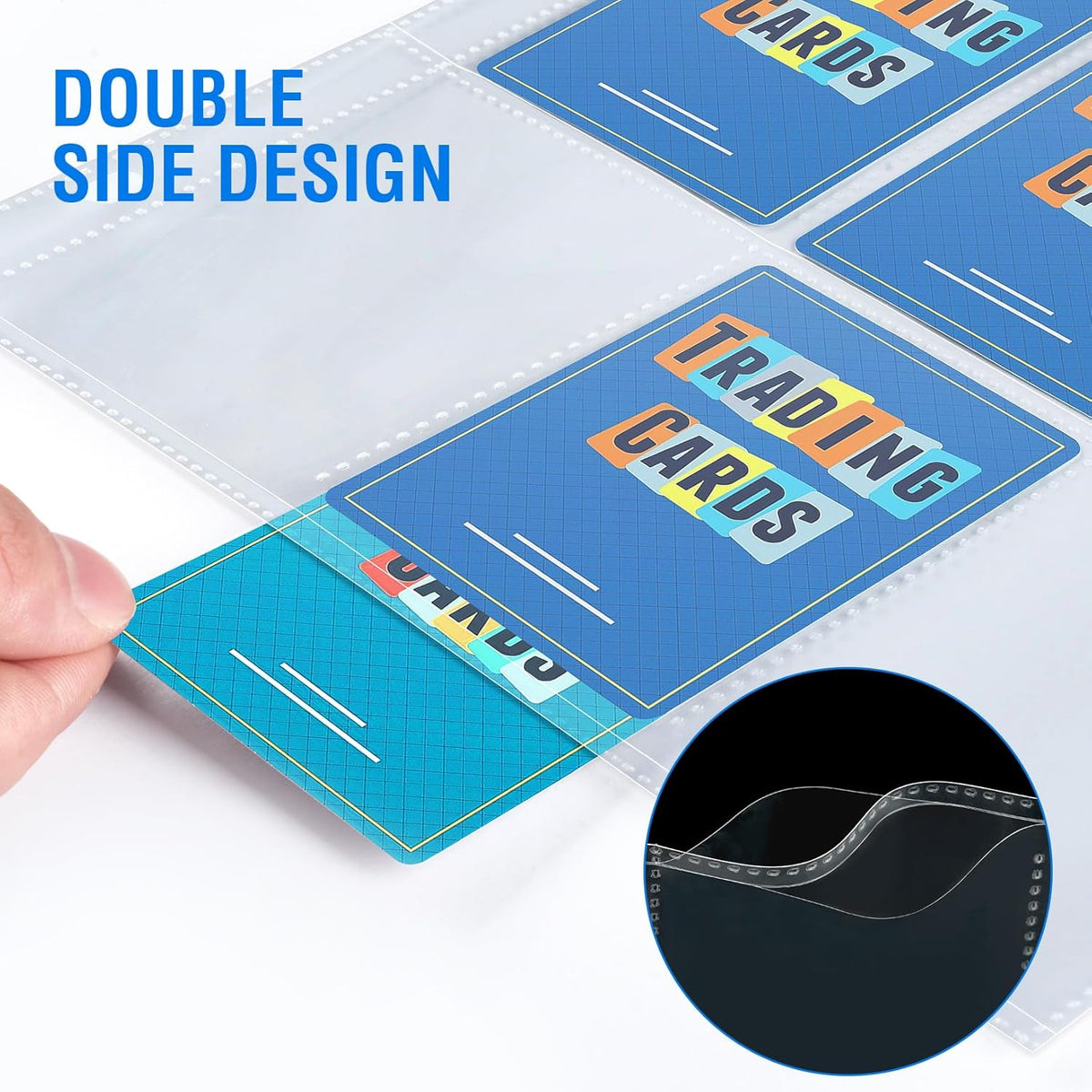 Sooez 9 Pocket Page Protectors - Double-Sided Trading Card Sleeves for 3 Ring Binders | 120 Pack